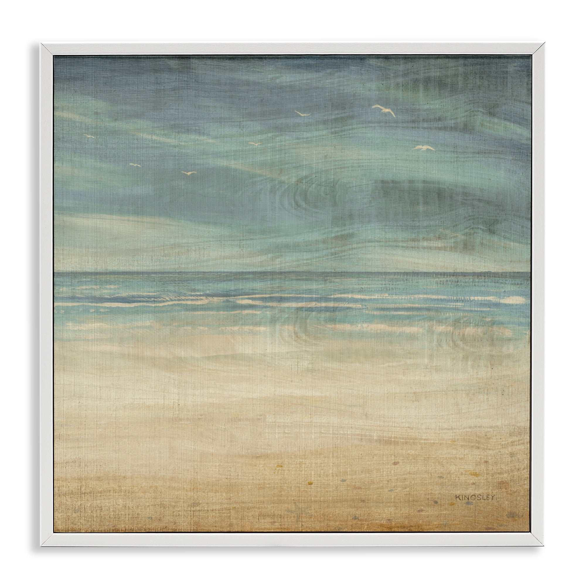 Stupell Industries Moody Coastal Days White Framed Giclee Art, design by Dan Meneely
