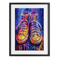 thumbnail image 1 of Stupell Industries Contemporary Moody Converse with Neon Splash Black Framed Print Under Glass, 17 x 23, by Creative Studio, 1 of 8