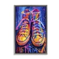 thumbnail image 1 of Stupell Industries Contemporary Moody Converse with Neon Splash Gray Floating Frame Canvas Art, 17 x 25, by Creative Studio, 1 of 8