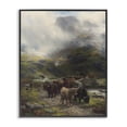 thumbnail image 1 of Stupell Industries Rustic Lodge Moody Highland Cows Herd Black Framed Giclee Art, 24 x 30, by Arlington Prints, 1 of 8