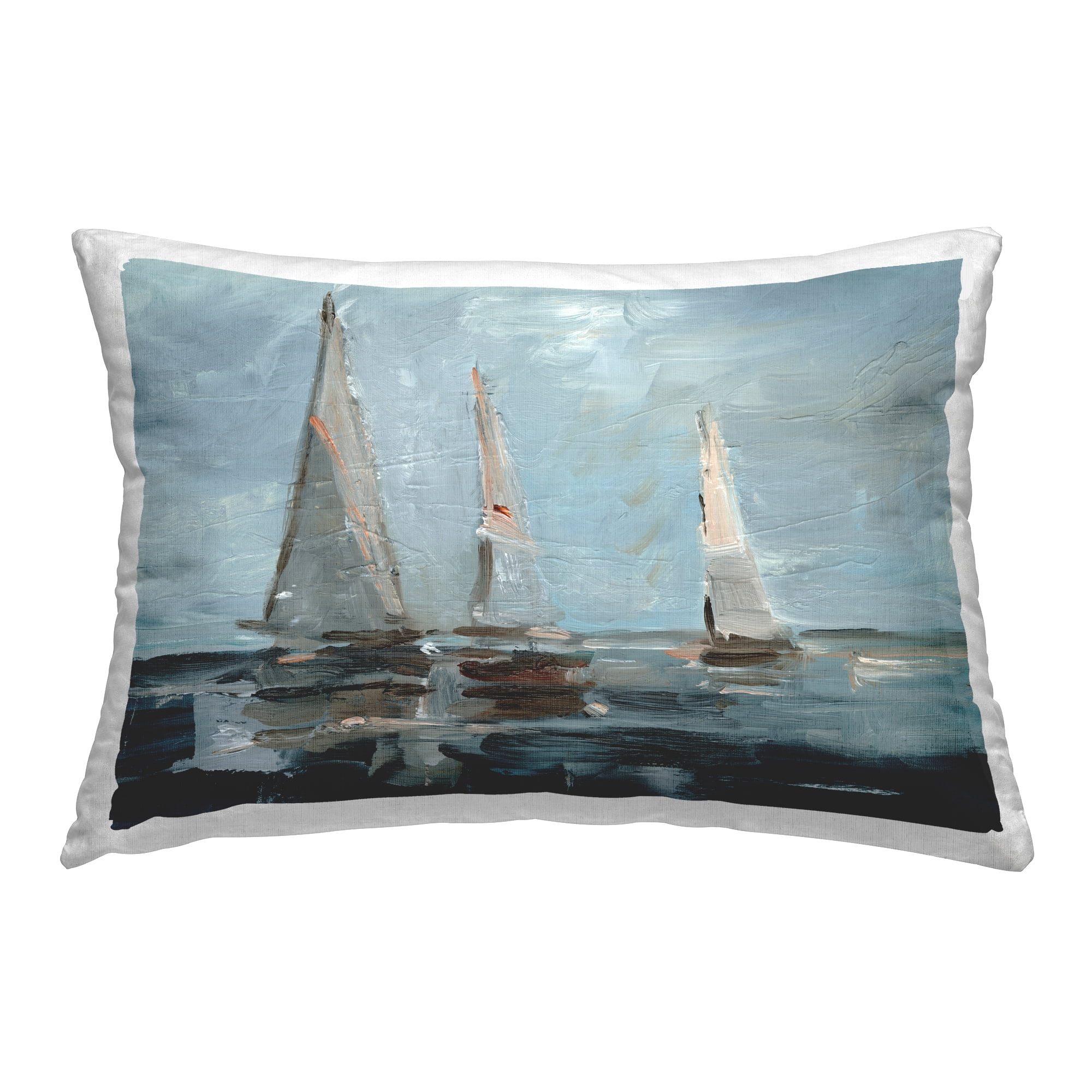 Stupell Industries Moody Sailboats Maritime Decorative Printed Throw Pillow Design by Ethan Harper .