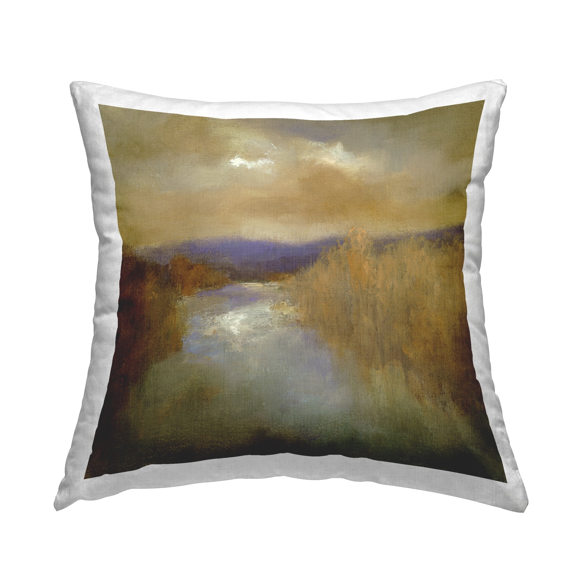 Stupell Industries Moody Shadowed River Decorative Printed Throw Pillow Design by Sheila Finch .