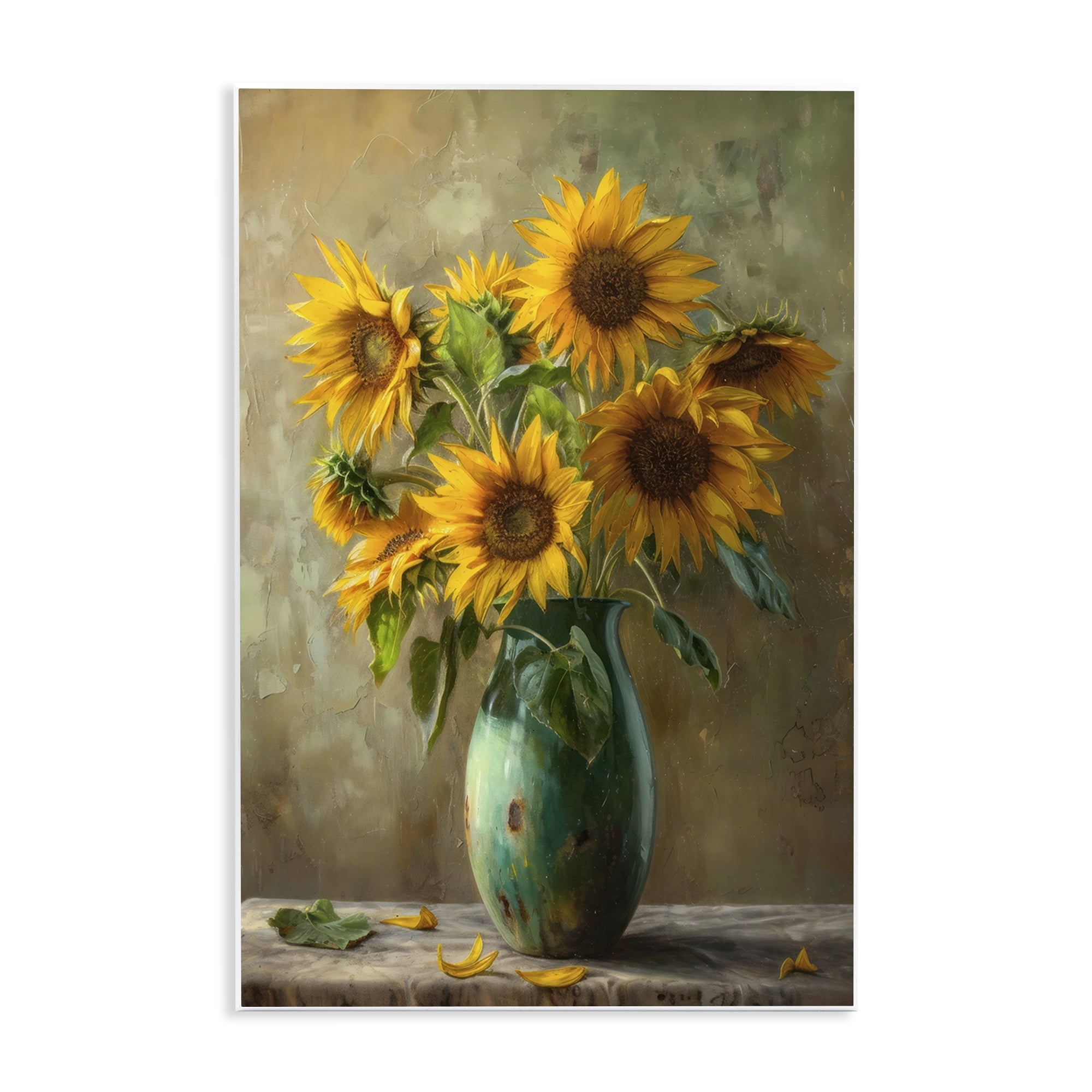 Stupell Industries Moody Sunflower Vase Wall Plaque Art, design by Creative Studio