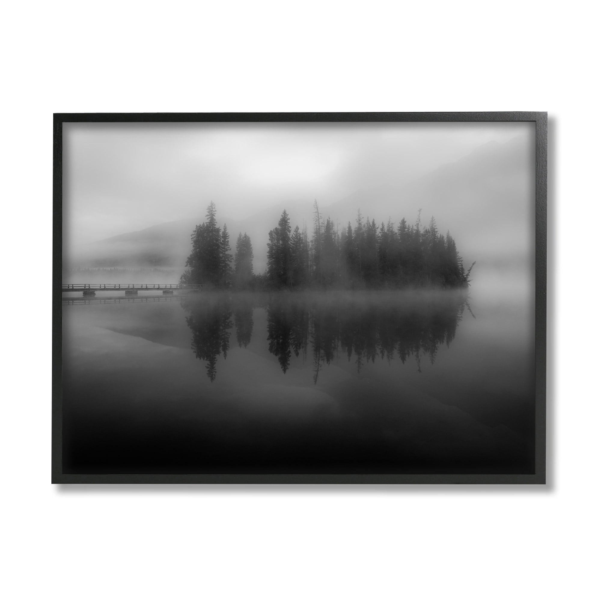 Stupell Industries Moody Weather Lake Landscape Misty Fog Forest, 30 x 24, Design by Daniel Sproul