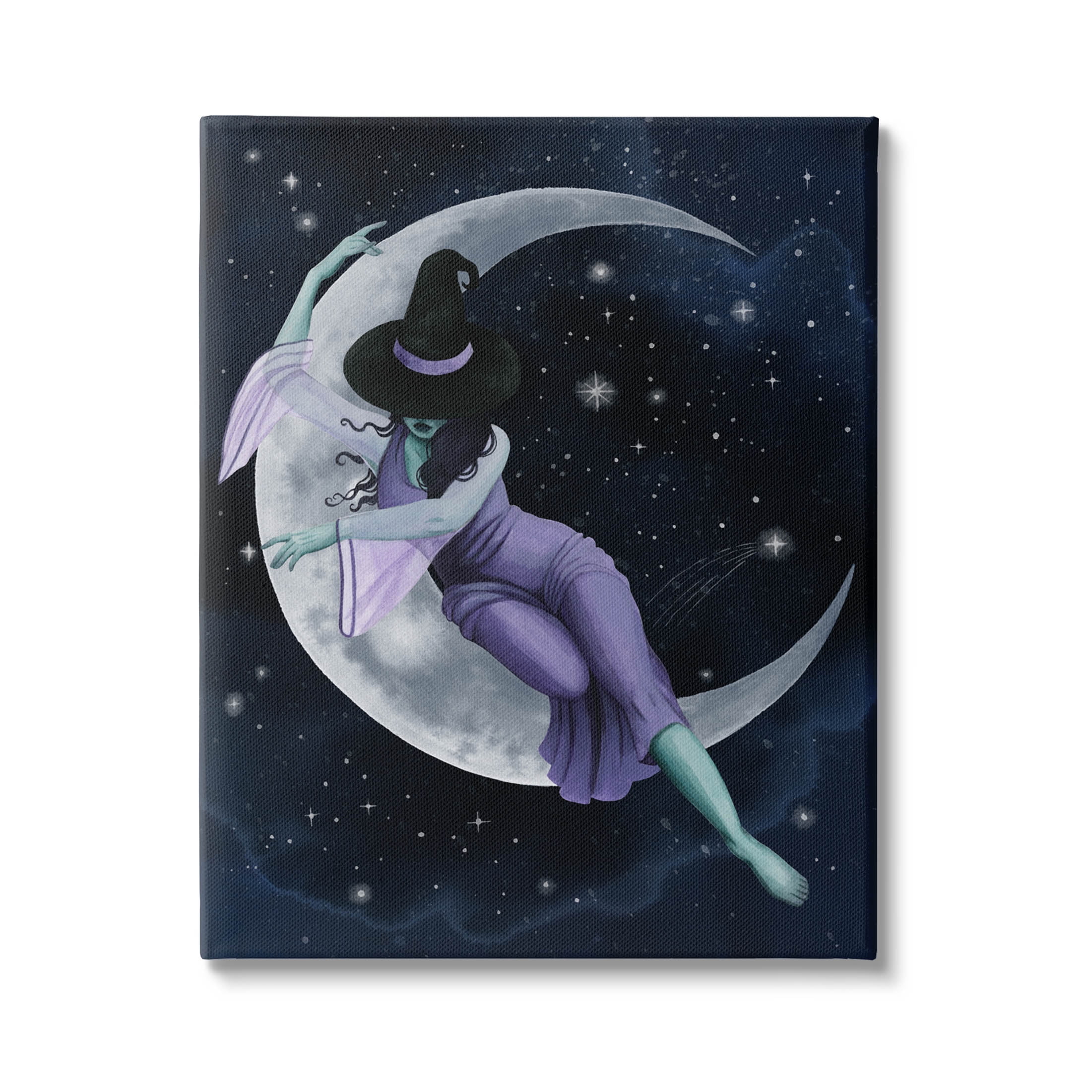 Stupell Industries Moon Witch Starry Night Sky Painting Gallery Wrapped Canvas Print Wall Art, Design by Grace Popp