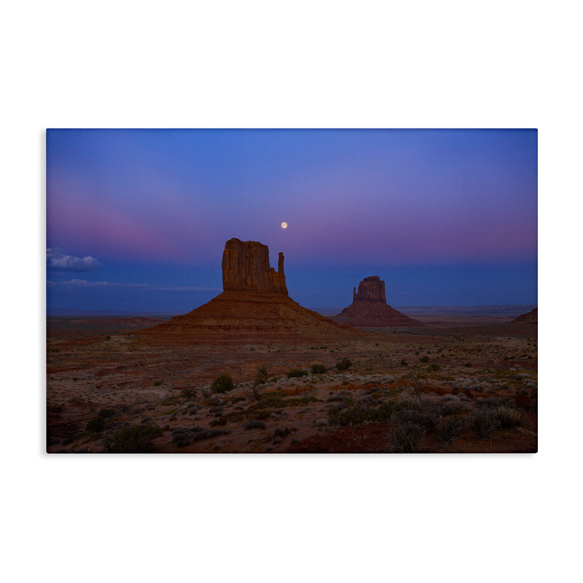 Stupell Industries Moon over Canyon Mesa Landscape & Nature Photography Wrapped Canvas Art Print Wall Art, 30 x 20