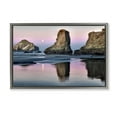 thumbnail image 1 of Stupell Industries Moonlit Beach Cliffs Landscape Photography Gray Floater Framed Canvas Art Print Wall Art, 25 x 17, 1 of 10
