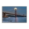 thumbnail image 1 of Stupell Industries Moonlit Bridge Landmark Scenic & Cityscapes Painting Gray Framed Art Print Wall Art, 24 x 16, 1 of 2