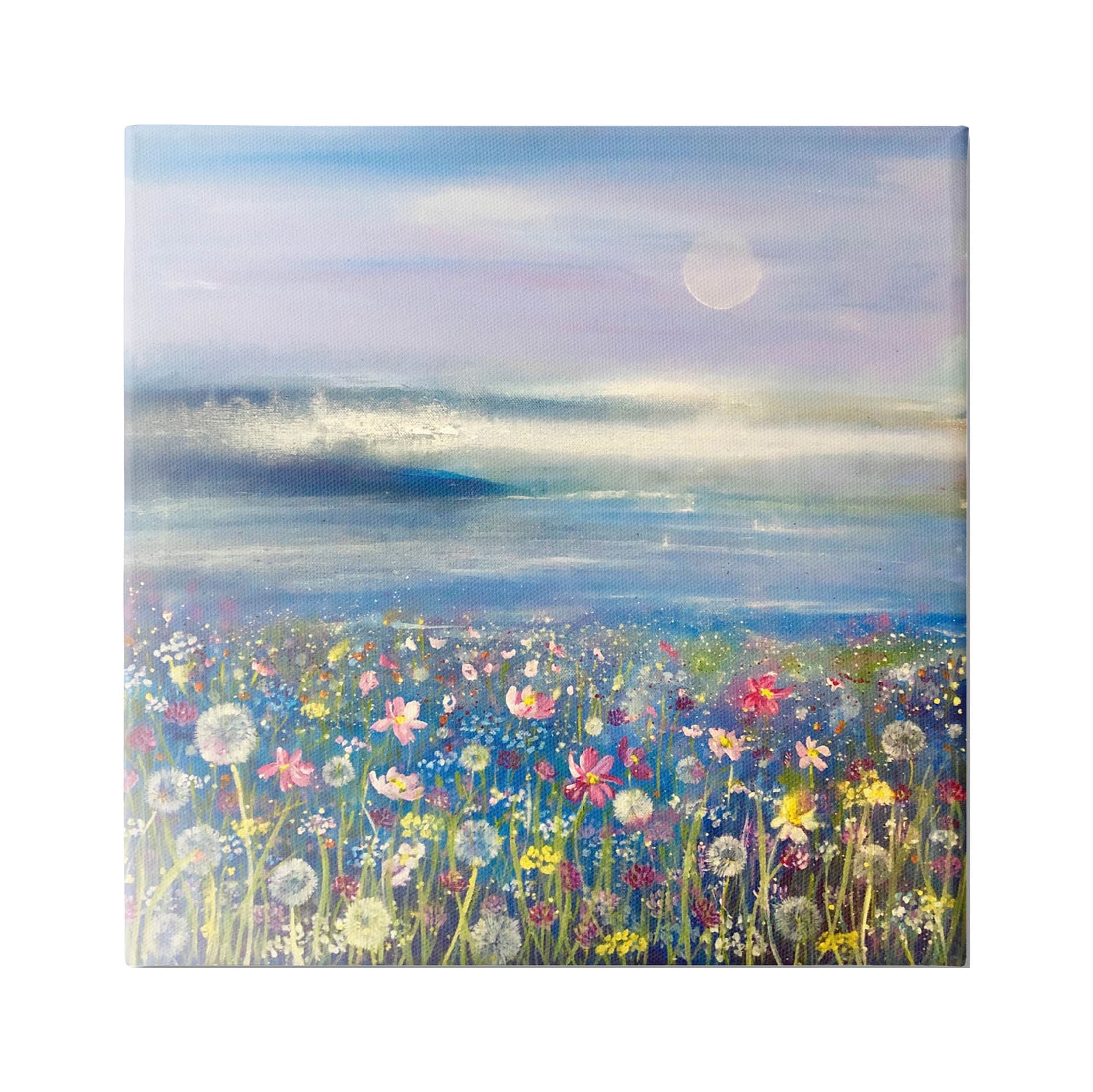 Stupell Industries Moonlit Lake Meadow Painting Gallery Wrapped Canvas Print Wall Art, Design by Emma Catherine Debs