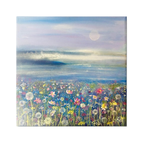 Stupell Industries Moonlit Lake Meadow Painting Gallery Wrapped Canvas Print Wall Art, Design by Emma Catherine Debs
