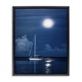 thumbnail image 1 of Stupell Industries Moonlit Nighttime Sailing Nautical & Beach Photography Black Floater Framed Canvas Art Print Wall Art, 17 x 21, 1 of 10