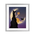thumbnail image 1 of Stupell Industries Cottage Moonlit Witch Holding Jack-o-Lantern Gray Framed Print Under Glass, 13 x 16, by Daniela Santiago, 1 of 8