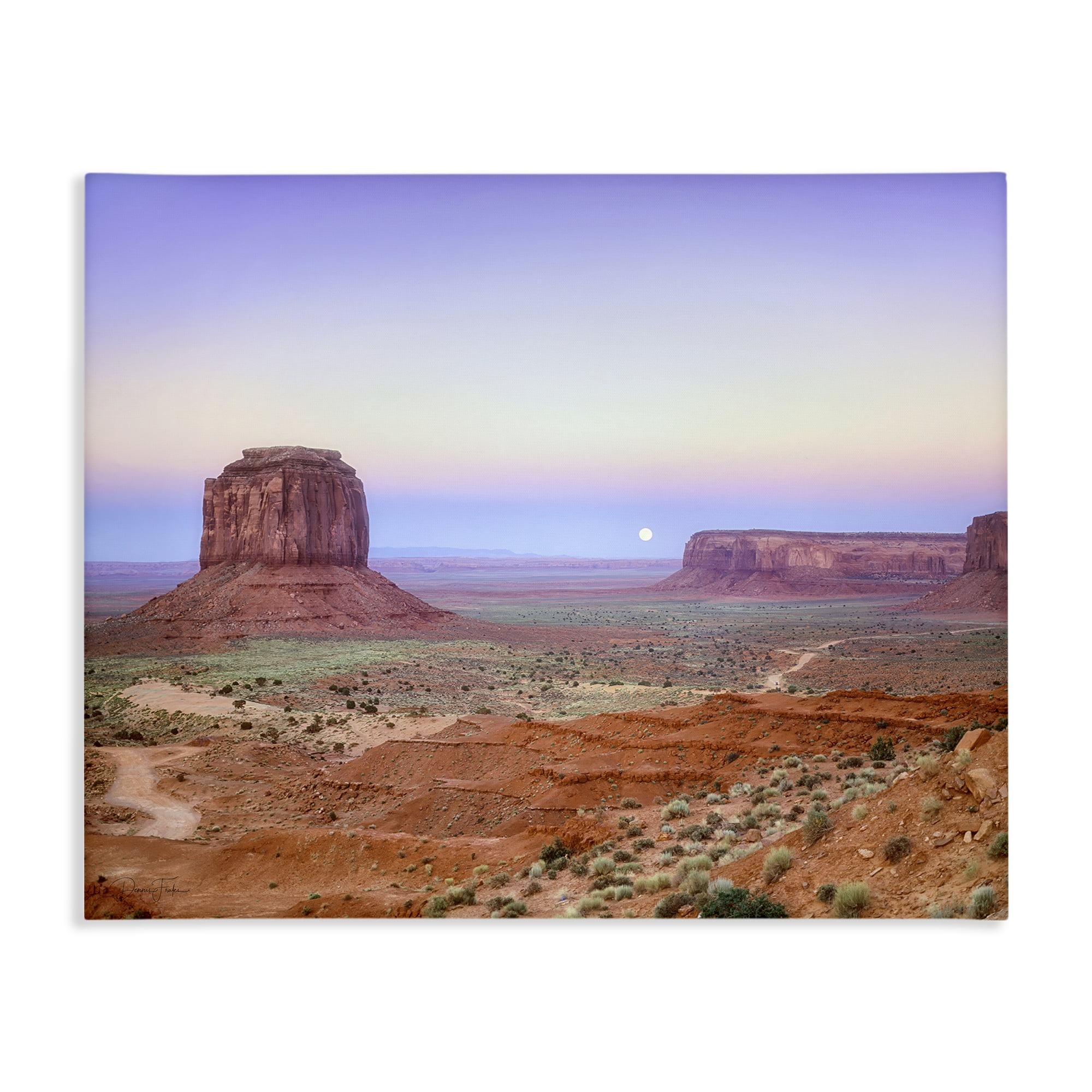 Stupell Industries Moonrise Over Monument Valley Canvas Wall Art, design by Dennis Frates