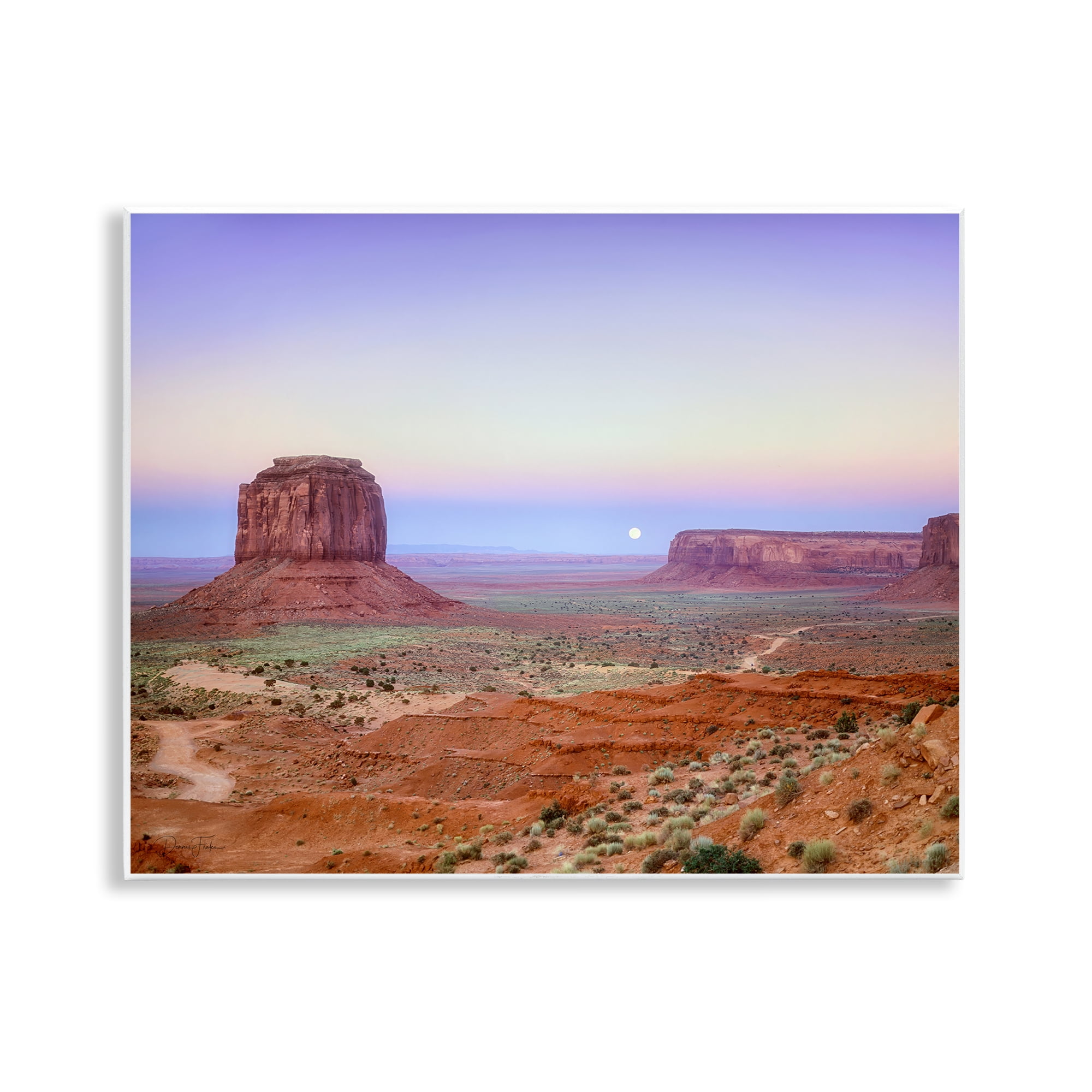 Stupell Industries Moonrise Over Monument Valley Wall Plaque Art, design by Dennis Frates