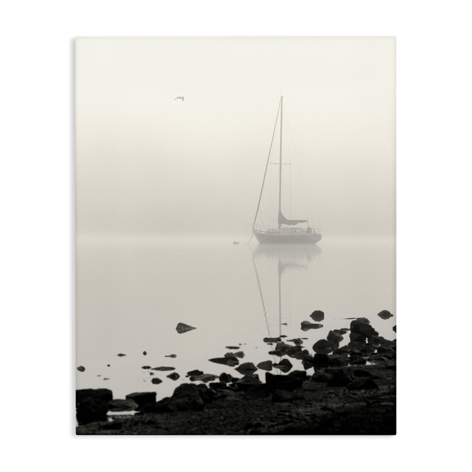 Stupell Industries Moored In Fog Canvas Wall Art, design by Nicholas Bell