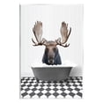 thumbnail image 1 of Stupell Industries Moose in Vintage Bath Animals & Insects Painting Unframed Art Print Wall Art, 10 x 15, 1 of 7
