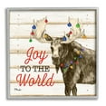 thumbnail image 1 of Stupell Industries Moose with Festive Lights Holiday Painting Gray Framed Art Print Wall Art, 24 x 24, 1 of 9