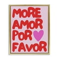 thumbnail image 1 of Stupell Industries More Amor Phrase Text & Numbers Painting Gold Floater Framed Canvas Art Print Wall Art, 25 x 31, 1 of 10