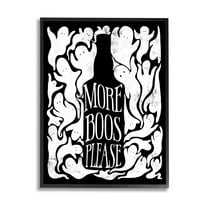 Stupell Industries More Boos Please Funny Liquor Graphic Art Black Framed Art Print Wall Art, Design by Lil' Rue