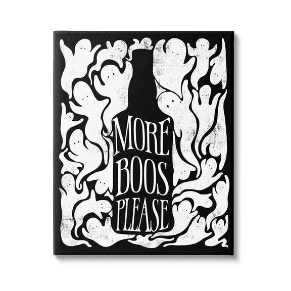Stupell Industries More Boos Please Funny Liquor Graphic Art Gallery Wrapped Canvas Print Wall Art, Design by Lil' Rue