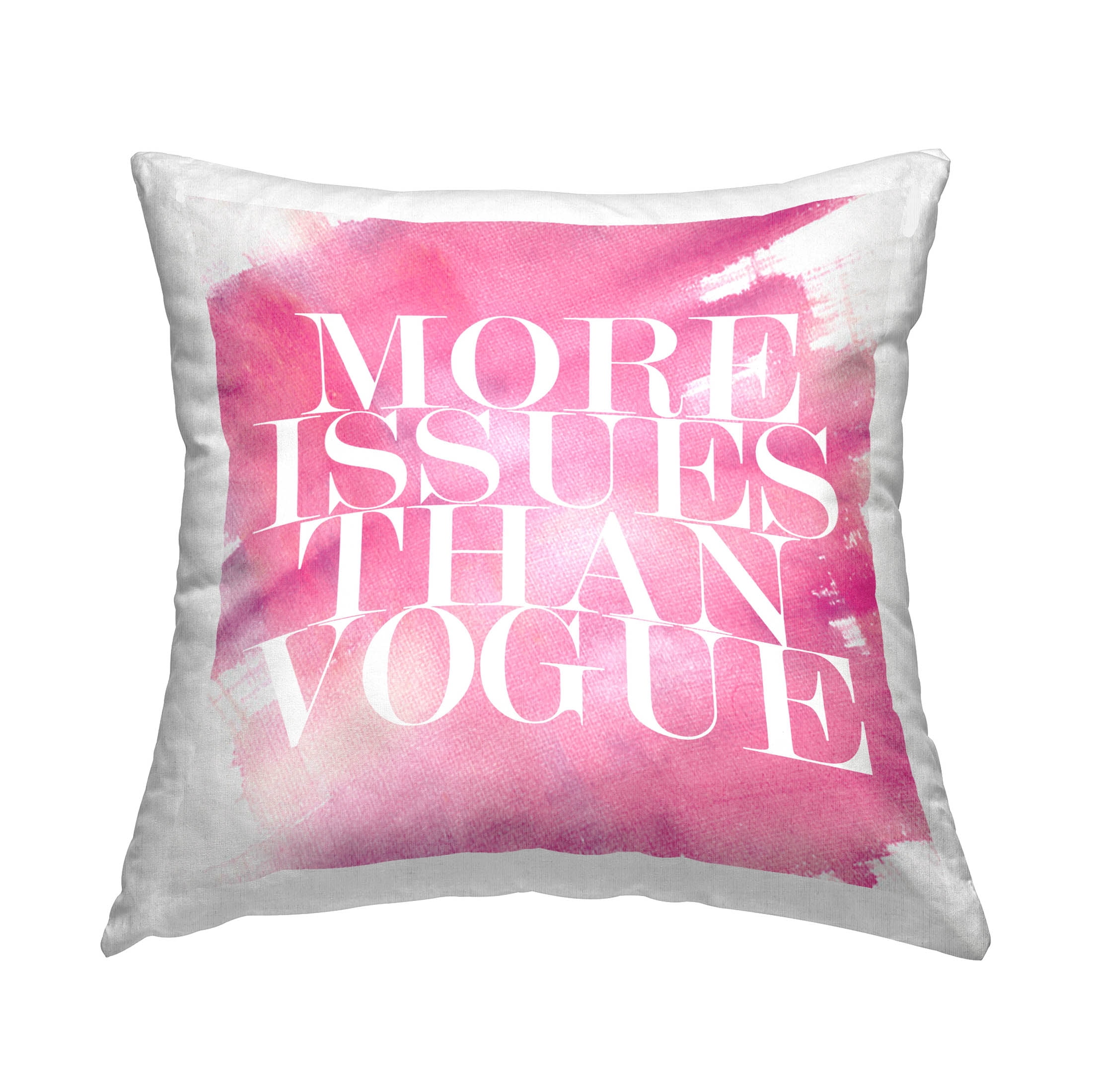 Stupell Industries More Issues Than Vogue Phrase Printed Throw Pillow Design by lulusimonSTUDIO