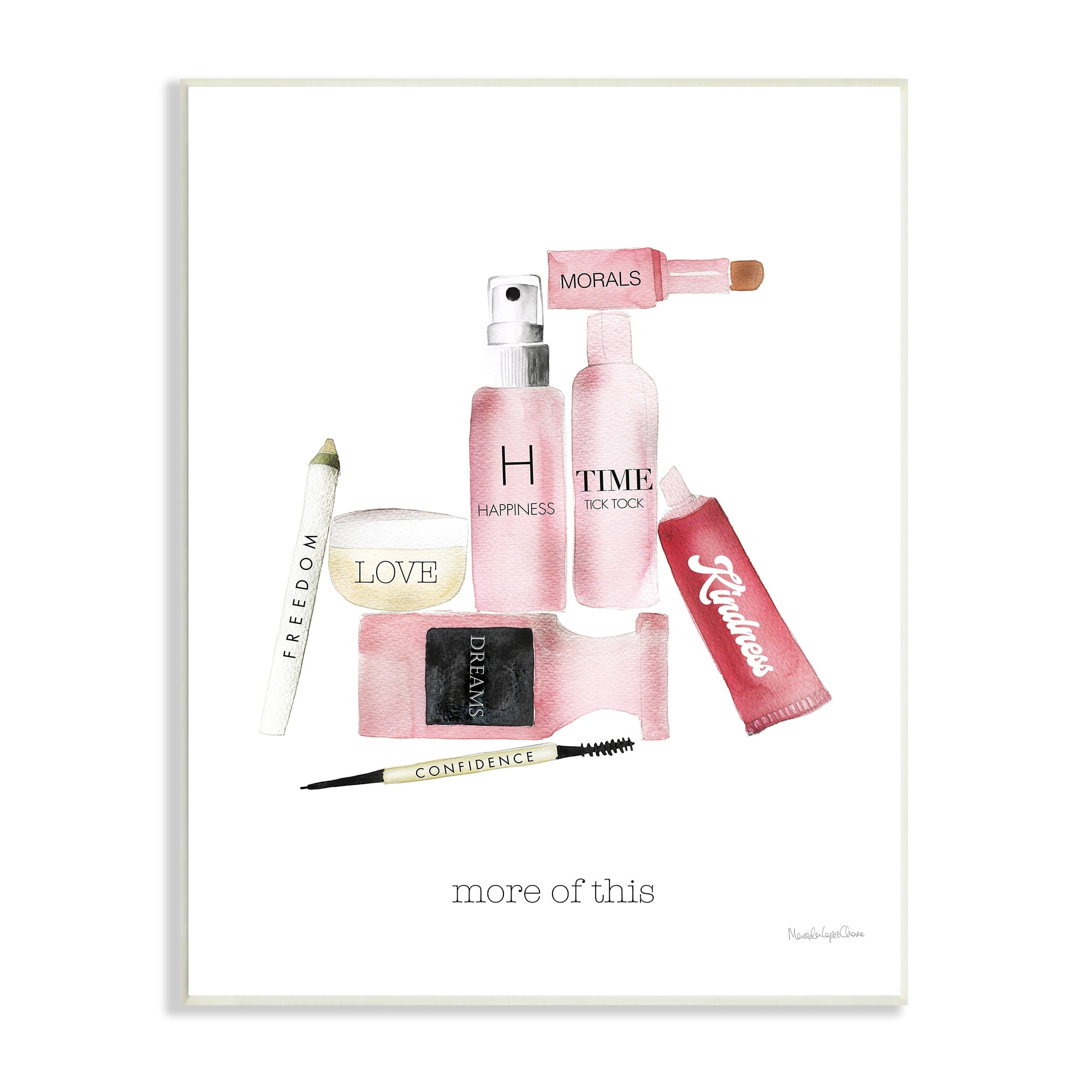 Stupell Industries More Of This Quote Motivational Phrases Fashion Cosmetics, 10 x 15, Design by Mercedes Lopez Charro