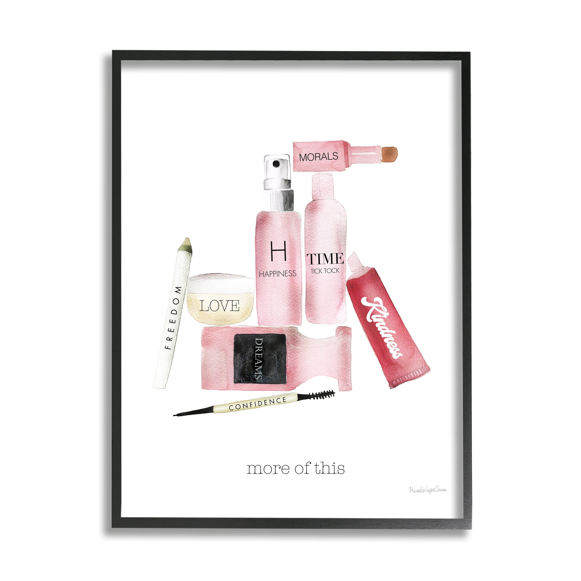 Stupell Industries More Of This Quote Motivational Phrases Fashion Cosmetics, 11 x 14, Design by Mercedes Lopez Charro