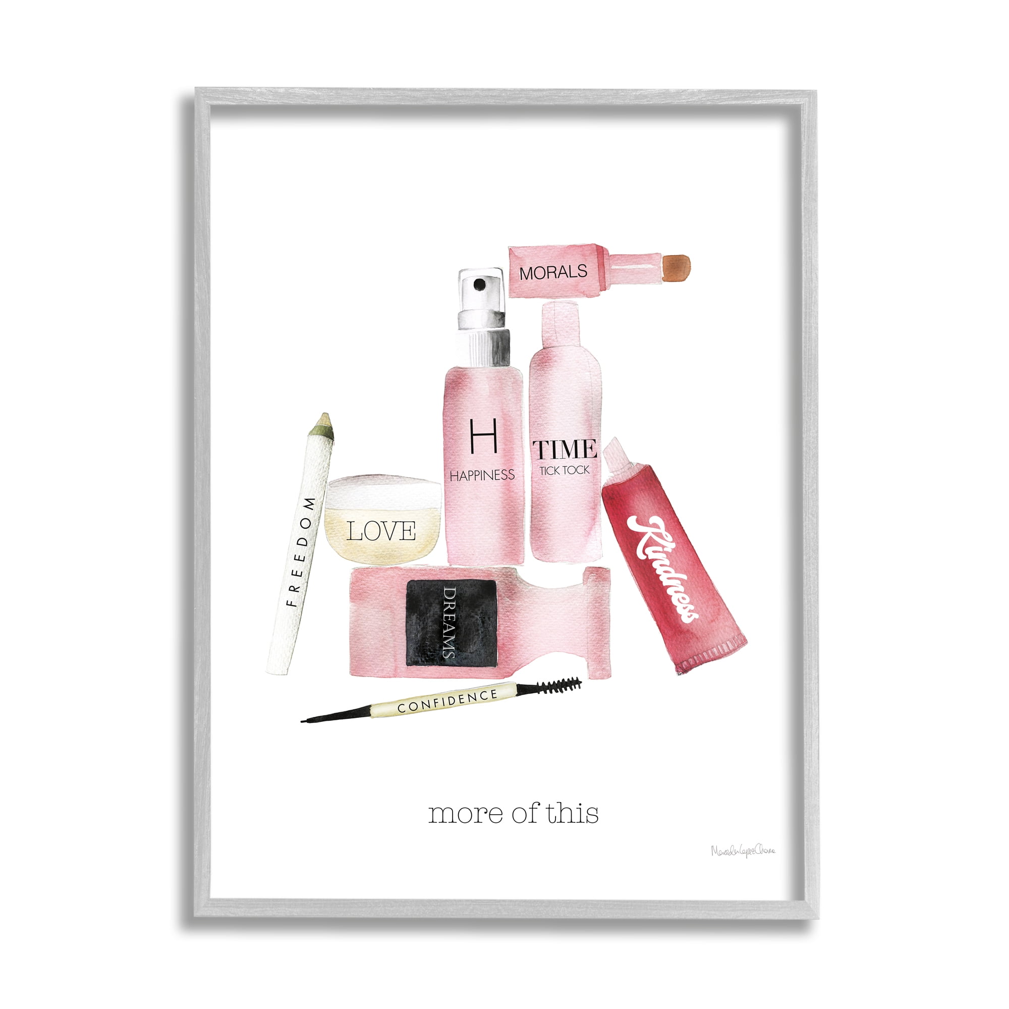 Stupell Industries More Of This Quote Motivational Phrases Fashion Cosmetics, 11 x 14, Design by Mercedes Lopez Charro