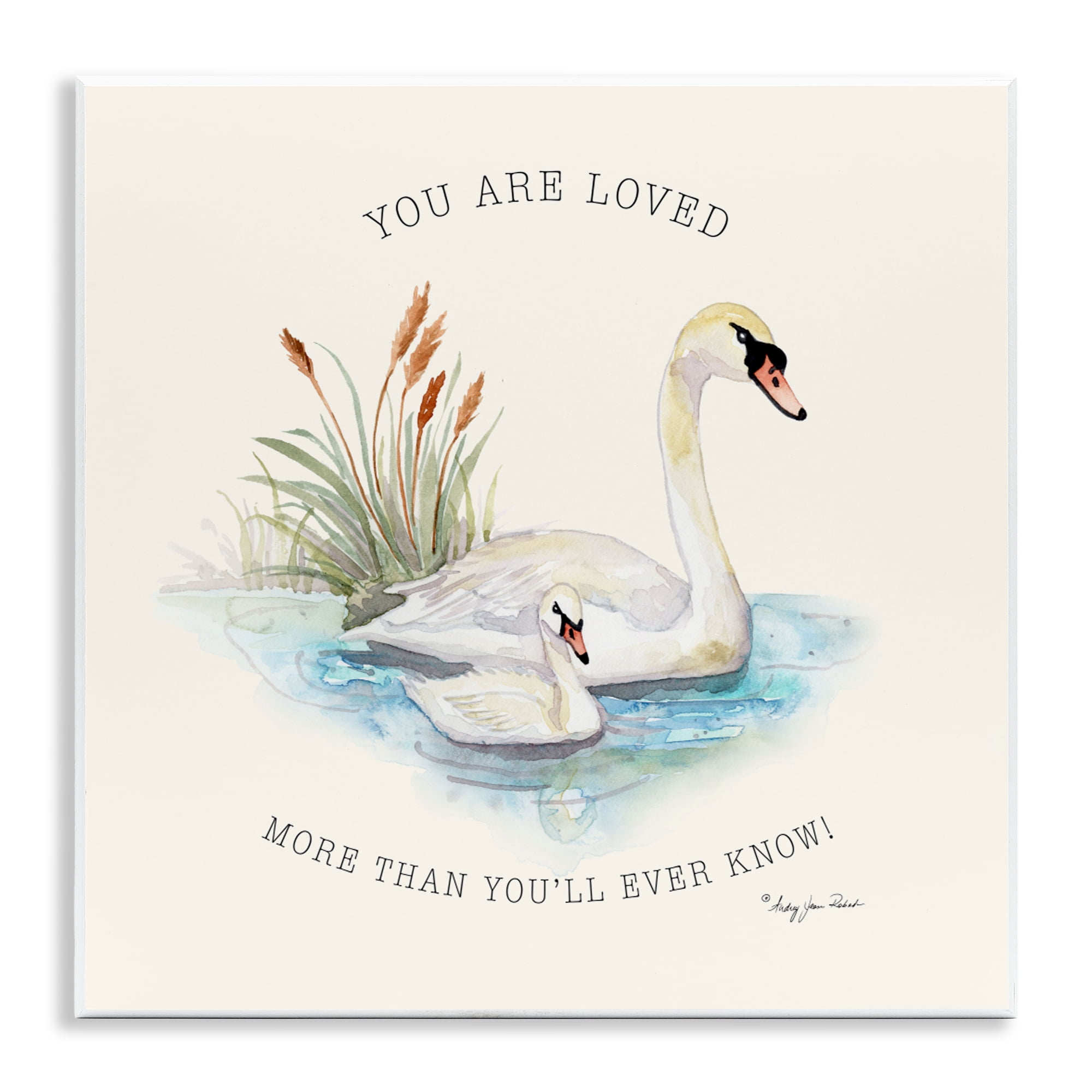 Stupell Industries More Than You Know Swans Wall Plaque Art, design by Audrey Jeanne Roberts