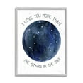 thumbnail image 1 of Stupell Industries More than the Stars Romantic Phrase Night Sky Gray Framed by Daphne Polselli, 1 of 5