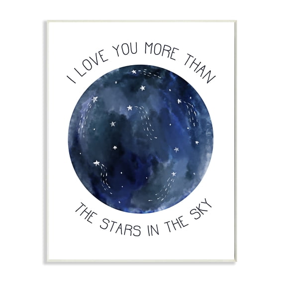 Stupell Industries More than the Stars Romantic Phrase Night Sky Wall Plaque by Daphne Polselli