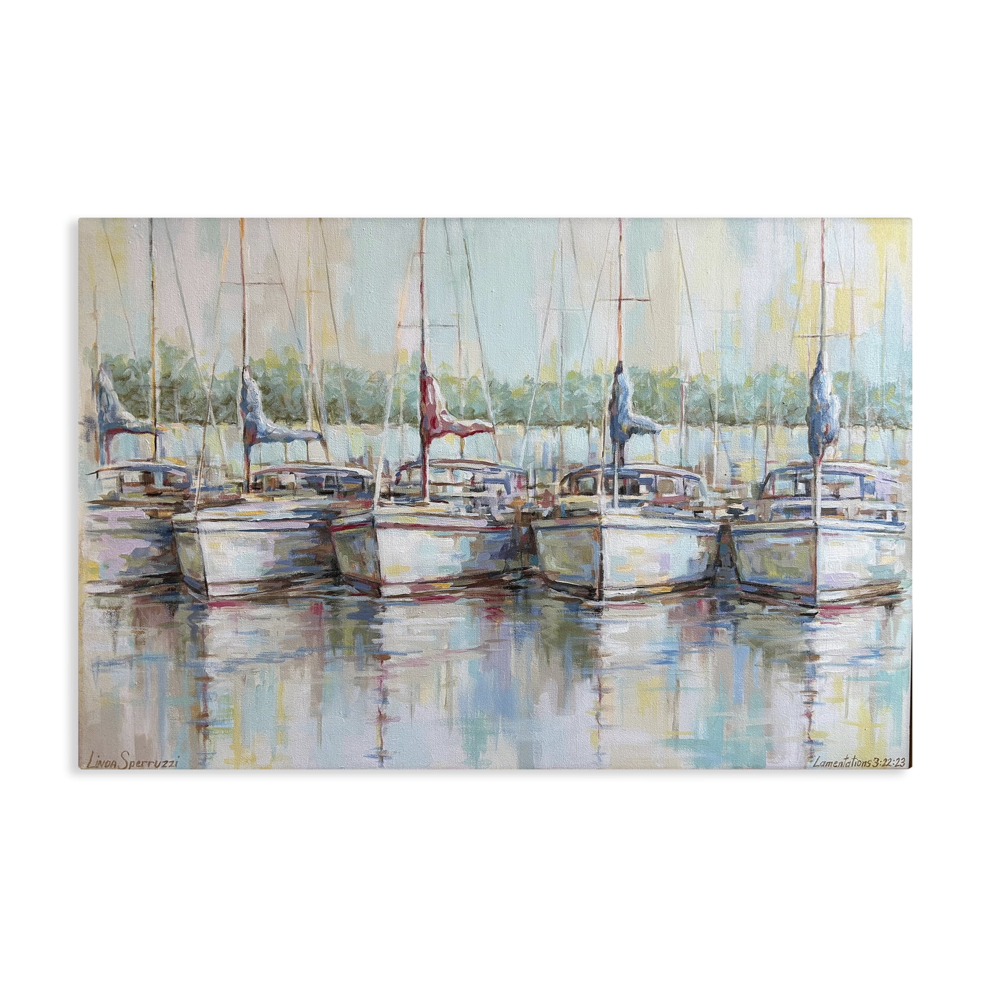 Stupell Industries Morning At The Marina Canvas Wall Art, design by Linda Sperruzzi