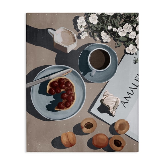 Stupell Industries Morning Brunch Fruit & Coffee Canvas Wall Art design by Anna Lischenko, 30 x 24