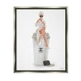 thumbnail image 1 of Stupell Industries Morning Brunch Glam Girl Sipping Coffee Graphic Art Luster Gray Floating Framed Canvas Print Wall Art, Design by Ziwei Li, 1 of 6
