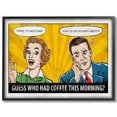 thumbnail image 1 of Stupell Industries Morning Coffee Funny Vintage Comic Book Design Framed Wall Art by Ester Kay, 1 of 5