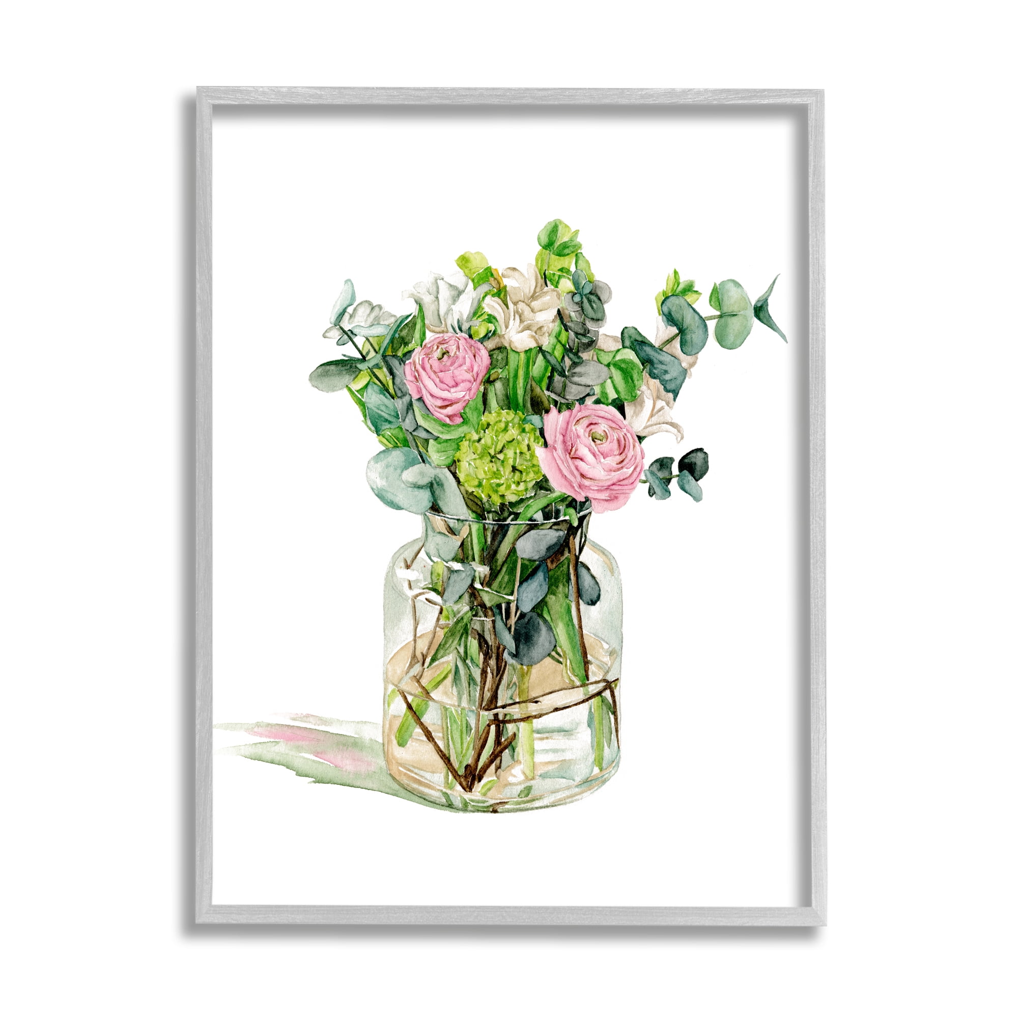Stupell Industries Morning Dew Floral Bouquet Ranunculus Flower Green Foliage, 11 x 14, Design by Melissa Wang