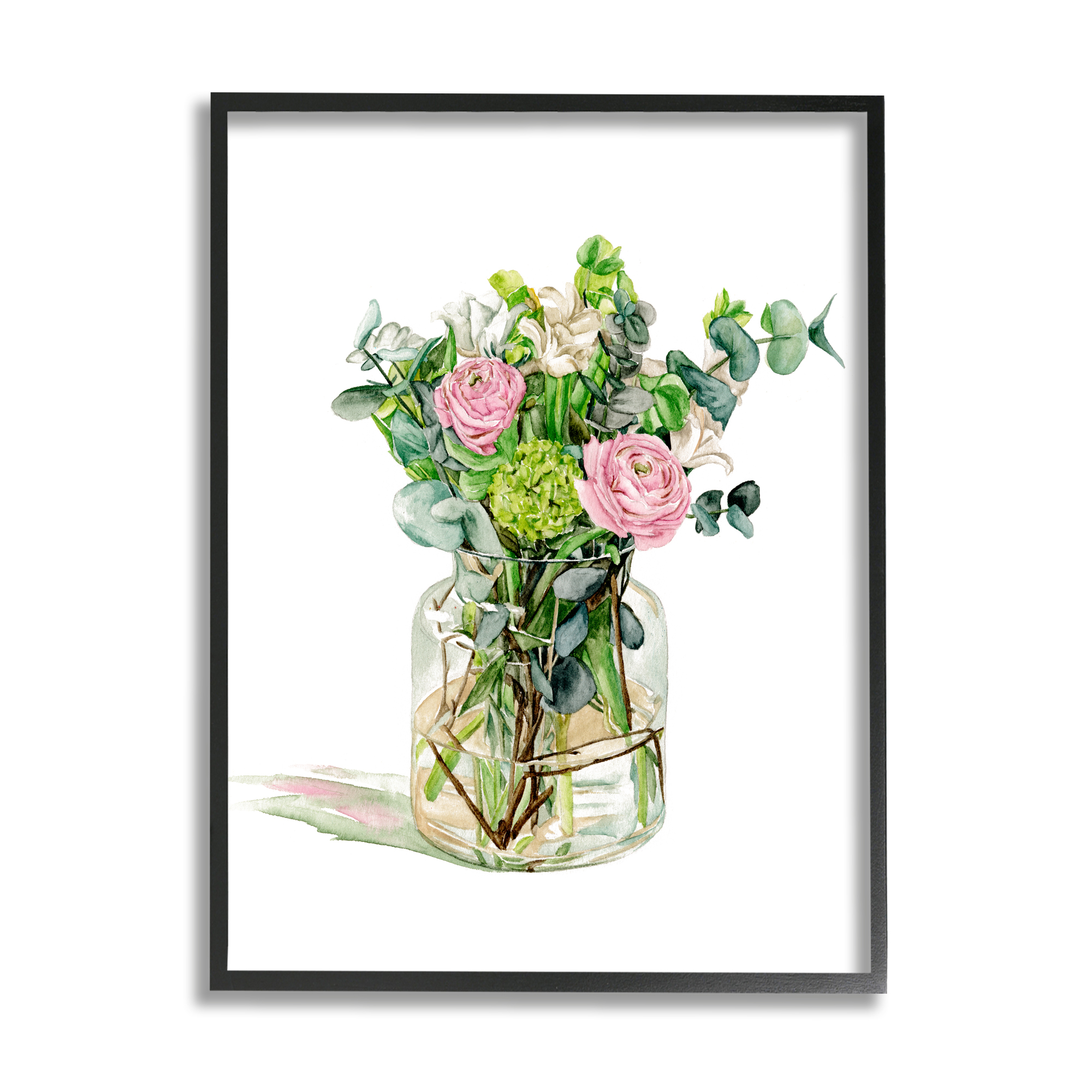 Stupell Industries Morning Dew Floral Bouquet Ranunculus Flower Green Foliage, 11 x 14, Design by Melissa Wang
