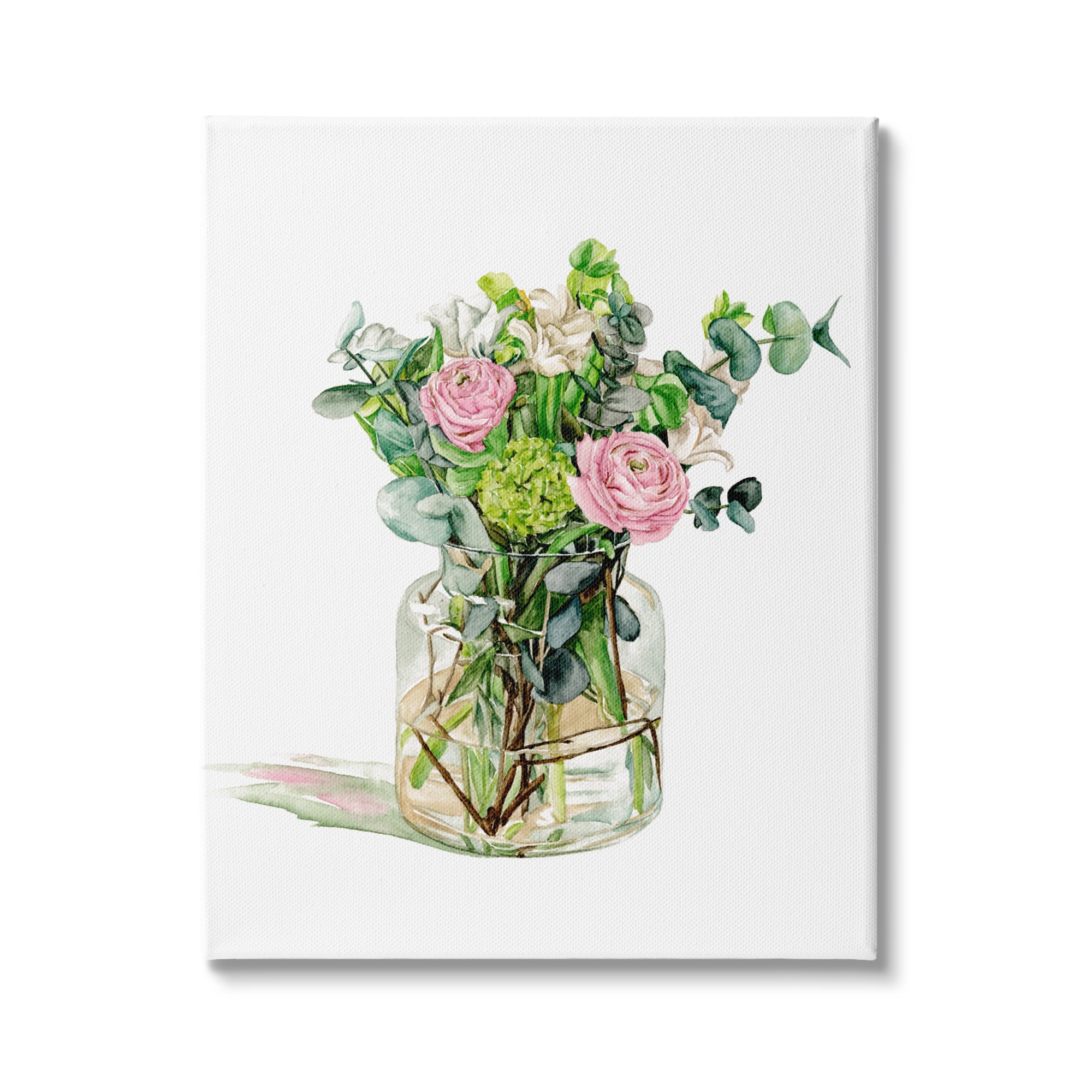 Stupell Industries Morning Dew Floral Bouquet Ranunculus Flower Green Foliage, 30 x 40, Design by Melissa Wang