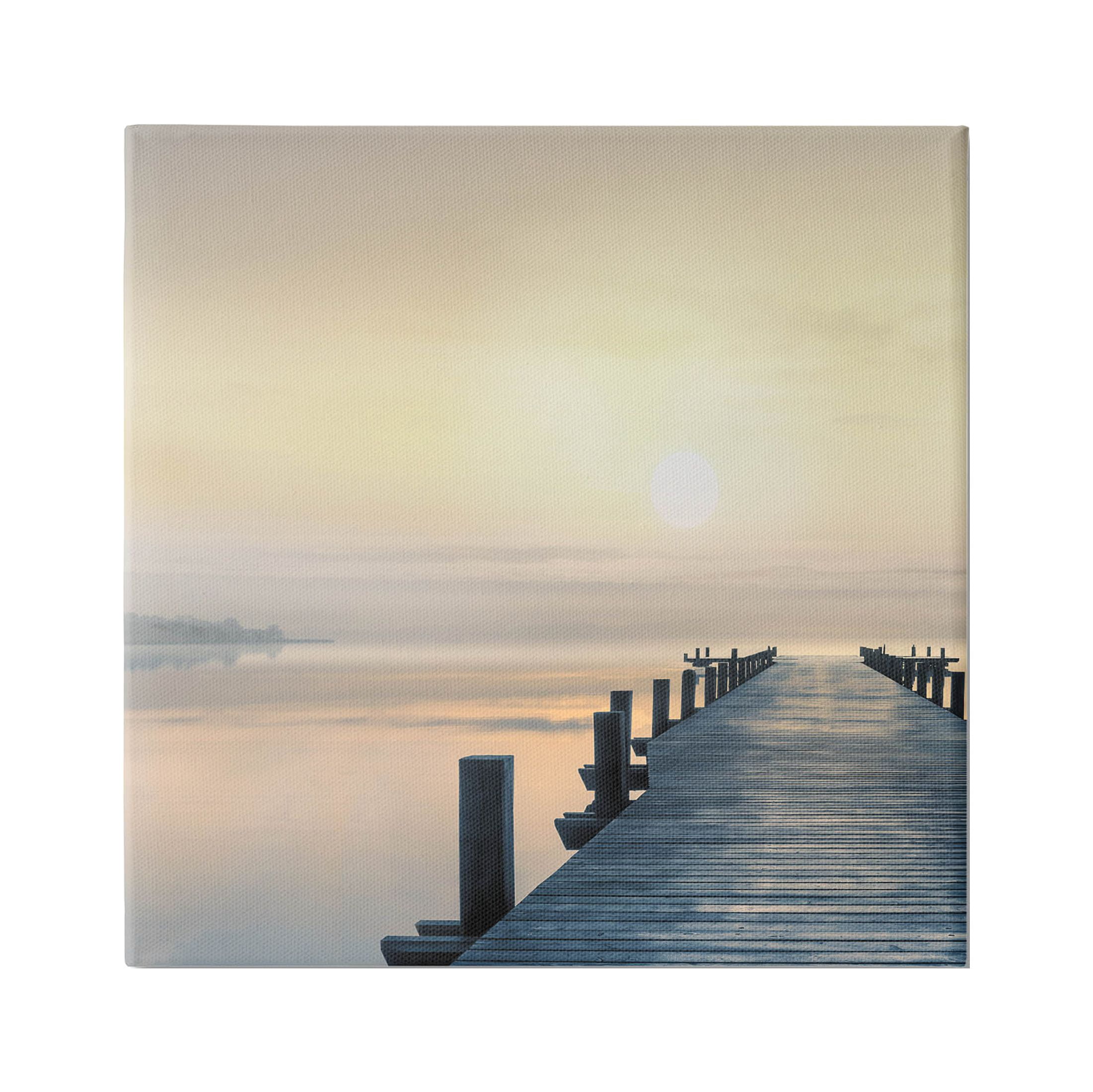 Stupell Industries Morning Dock Waterfront Sunrise Photograph Gallery Wrapped Canvas Print Wall Art, Design by Mike Calascibetta
