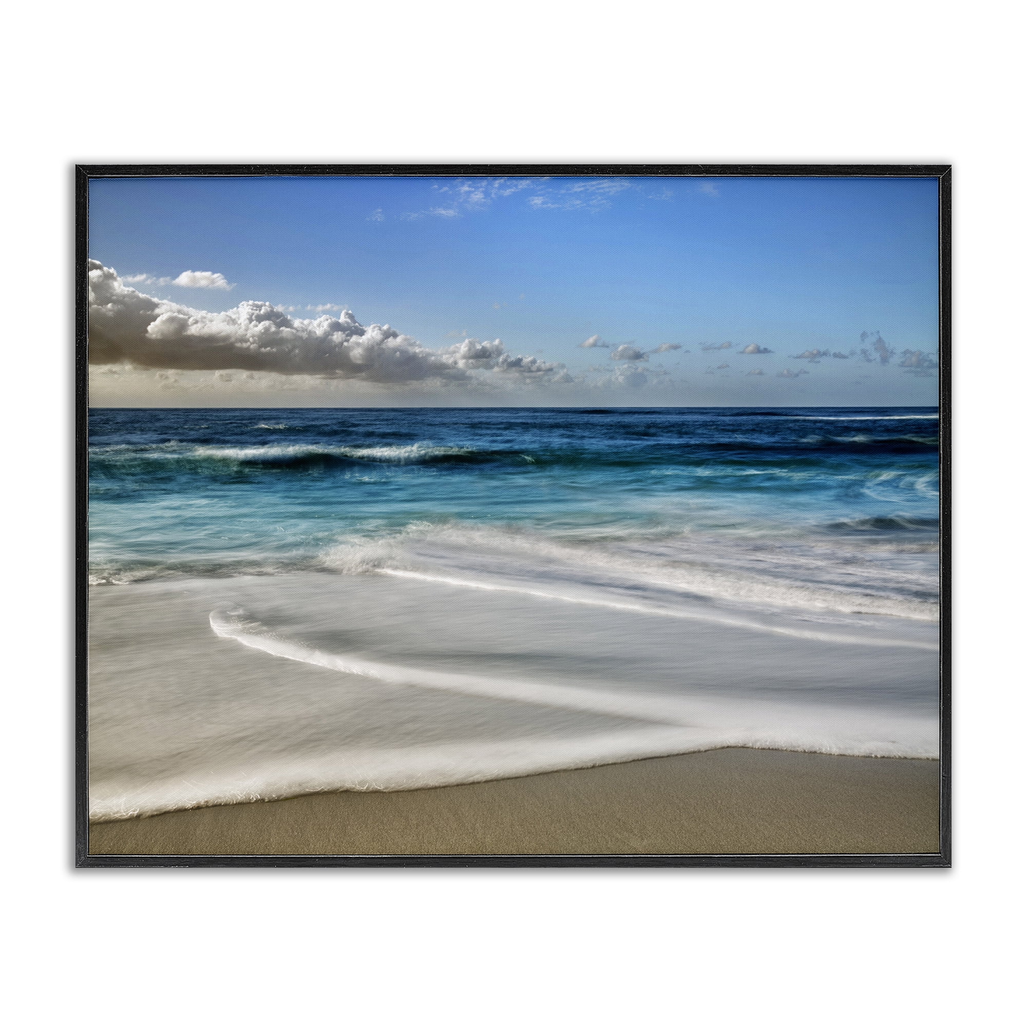 Stupell Industries Morning Foam on Shore Black Framed Giclee Art, design by Superstock