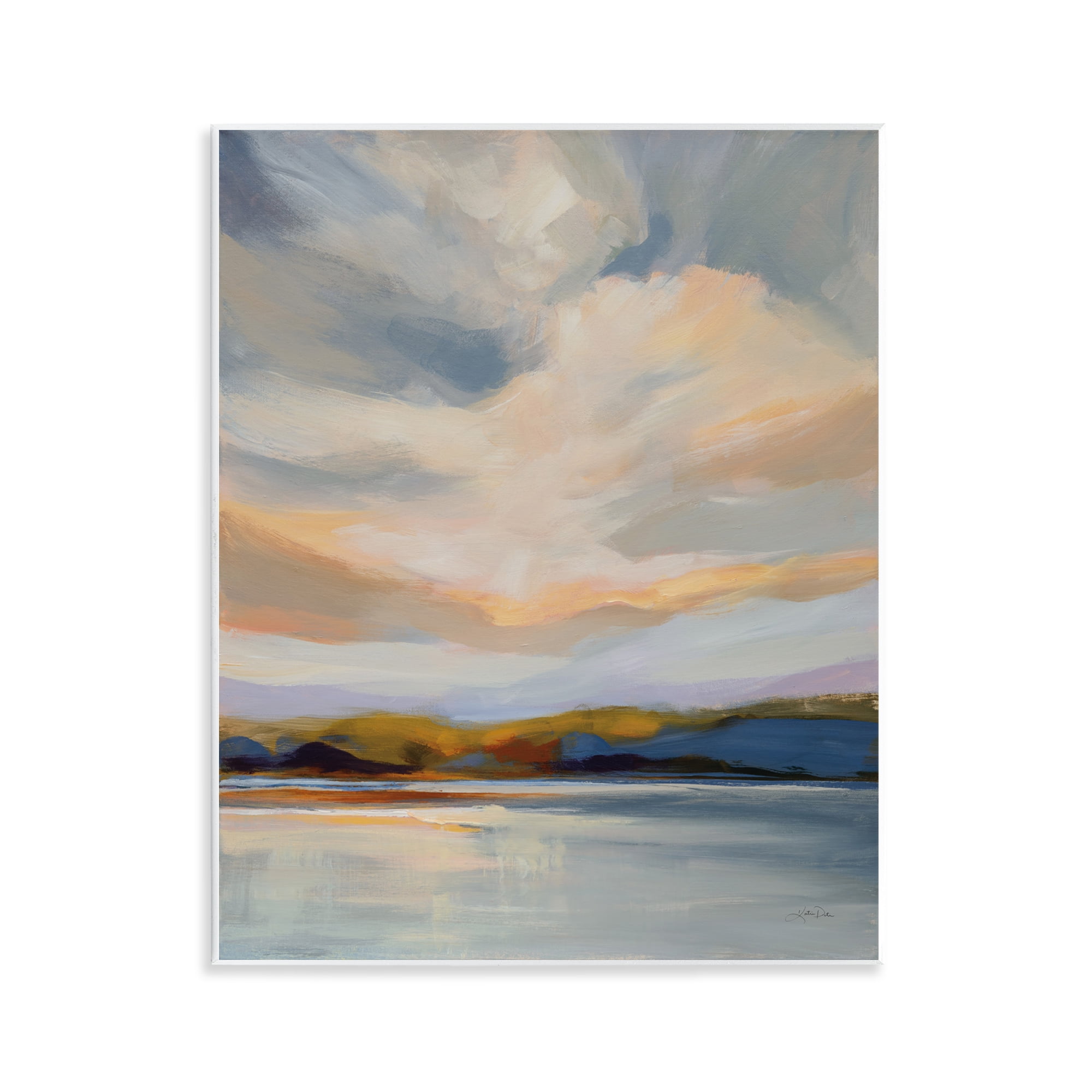 Stupell Industries Morning Glory Seascape Landscape Painting Unframed Art Print Wall Art, 11 x 14