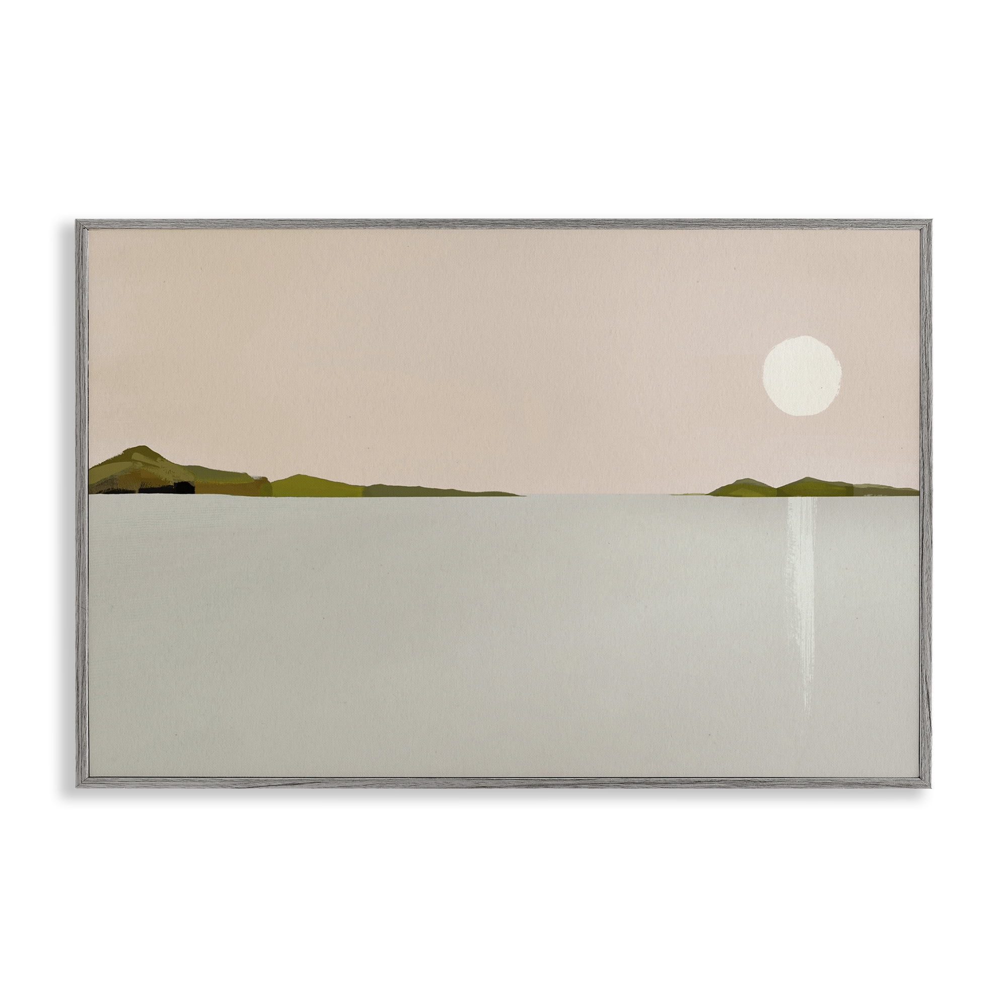 Stupell Industries Morning Has Spoken Landscape Painting Gray Framed Art Print Wall Art, 30 x 20
