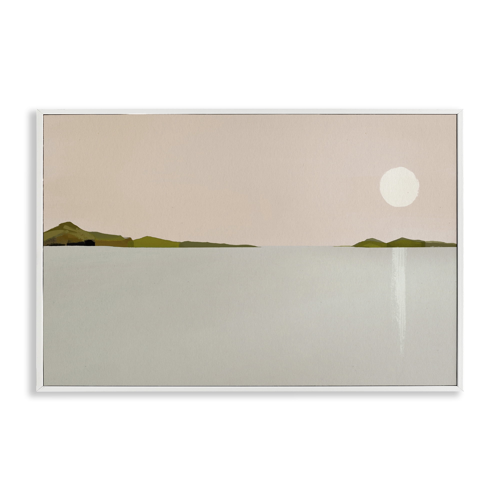 Stupell Industries Morning Has Spoken Landscape Painting White Framed Art Print Wall Art, 24 x 16