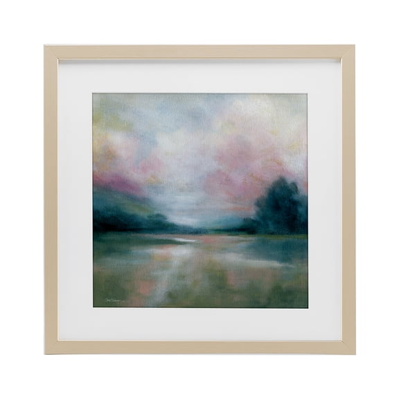 Stupell Industries Morning On The River Birch Framed Print Under Glass design by Carol Robinson, 13 x 13