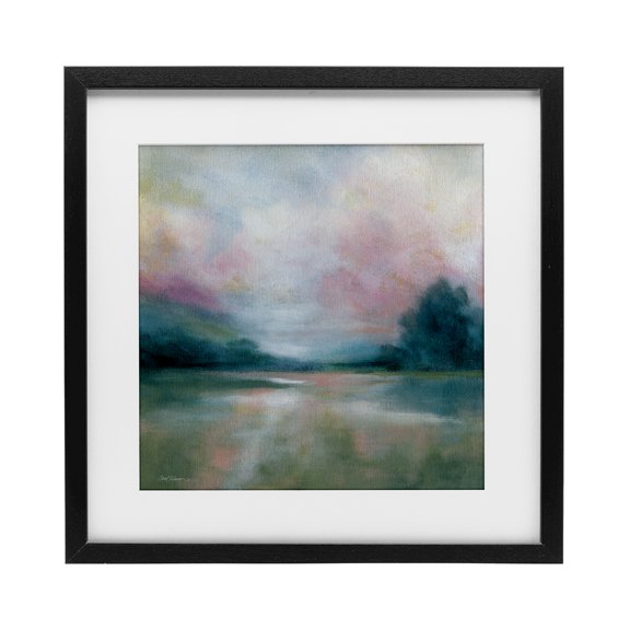 Stupell Industries Morning On The River Black Framed Print Under Glass design by Carol Robinson, 13 x 13