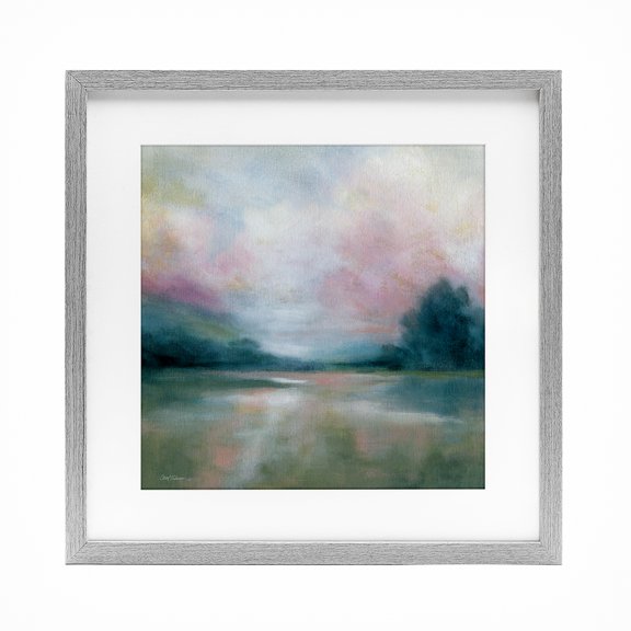 Stupell Industries Morning On The River Gray Framed Print Under Glass design by Carol Robinson, 13 x 13
