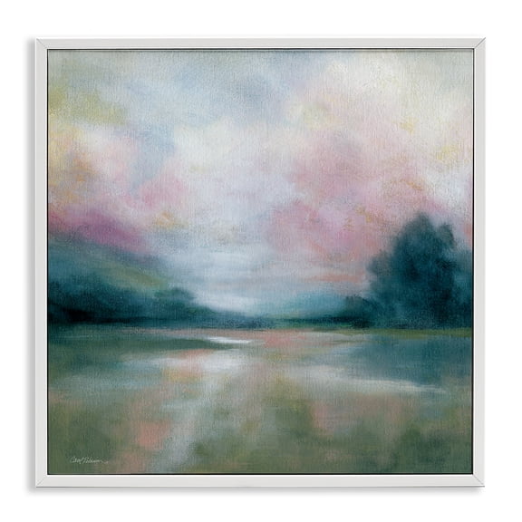 Stupell Industries Morning On The River White Framed Giclee Art design by Carol Robinson, 24 x 24