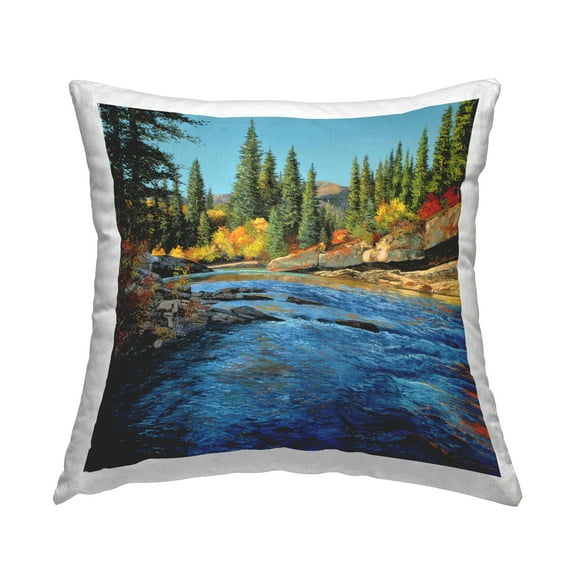 Stupell Industries Morning Rushing River Decorative Printed Throw Pillow Design by Andrew Kiss.