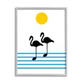 thumbnail image 1 of Stupell Industries Morning Sound Flamingo Silhouettes Music Chart Abstraction Beauty & Fashion Painting Gray Framed Art Print Wall Art, 11 x 14, 1 of 7