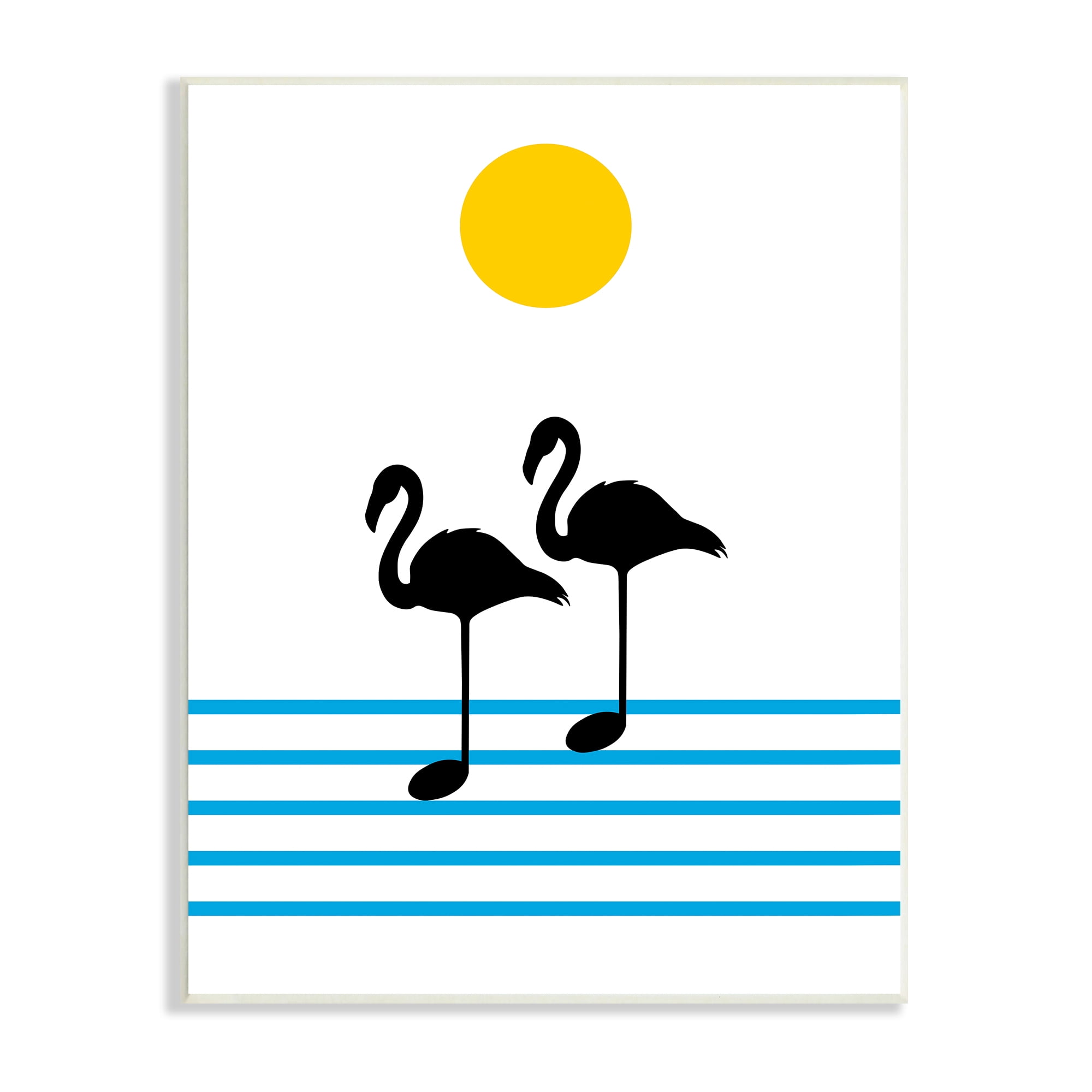 Stupell Industries Morning Sound Flamingo Silhouettes Music Chart Abstraction Beauty & Fashion Painting Unframed Art Print Wall Art, 10 x 15
